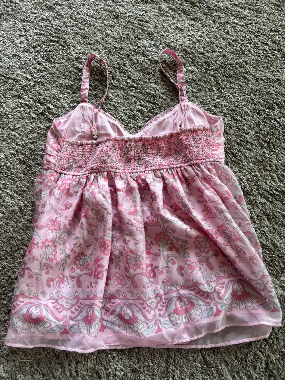 Hollister Co. Pink Floral Spaghetti Strap Camisole Top - Picture 2 of 3